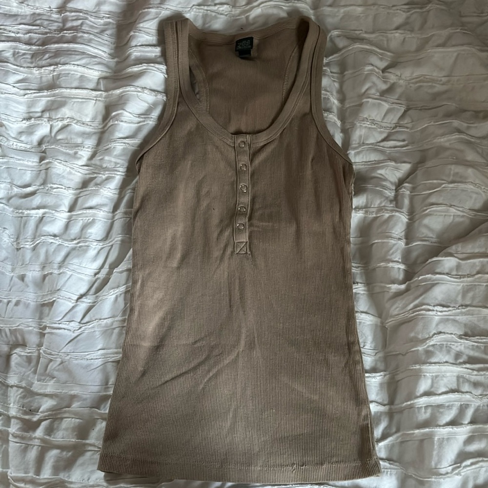 brown wild fable tank ribbed